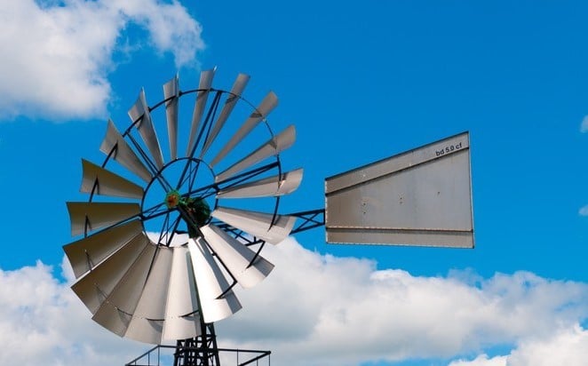 Molinos de viento para extracción de agua.
